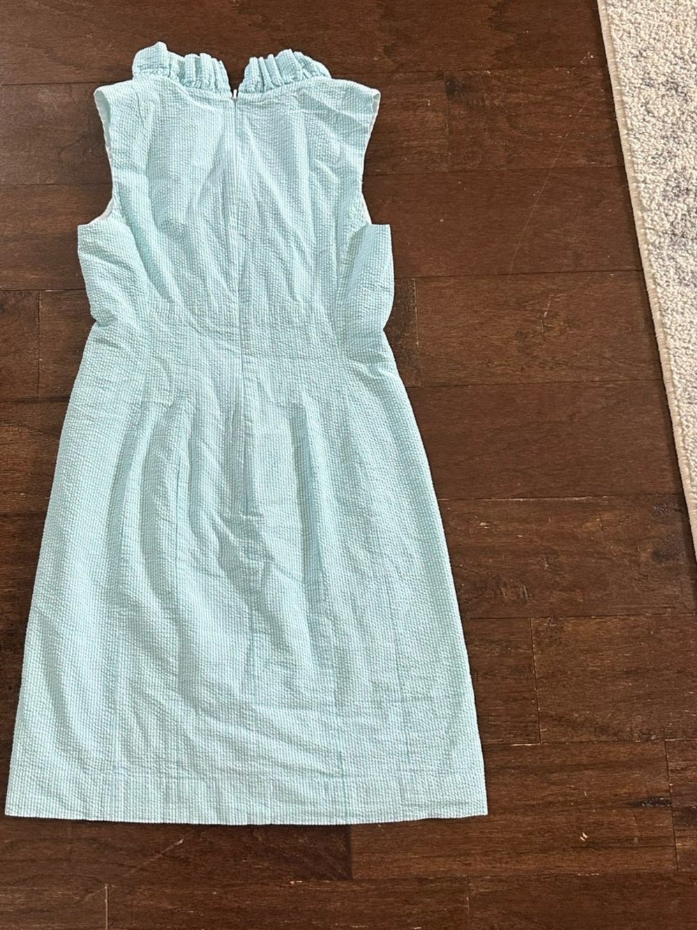 Lilly Pulitzer Adeline Ruffle Neck Shift Dress size 2-like new. - Picture 4 of 9